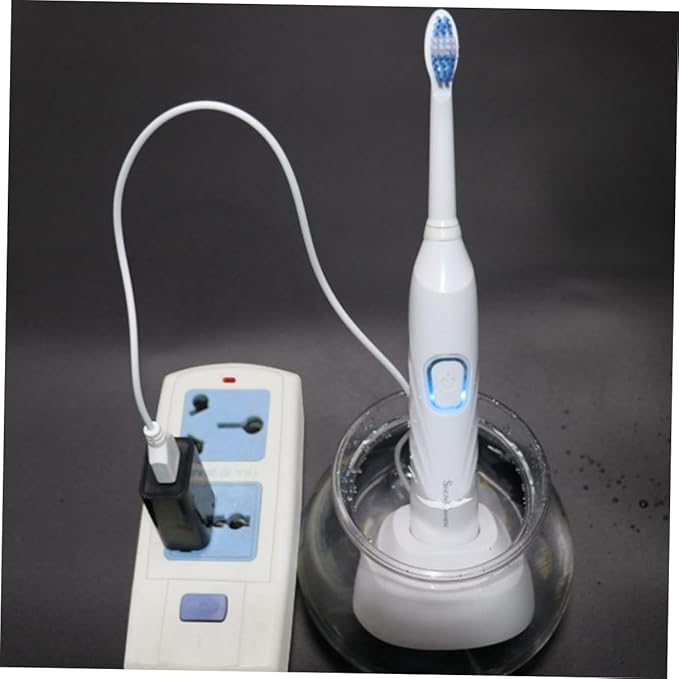 Electric Toothbrush USB Charging Sonic Vibration Bristle Toothbrush for Home Use in White