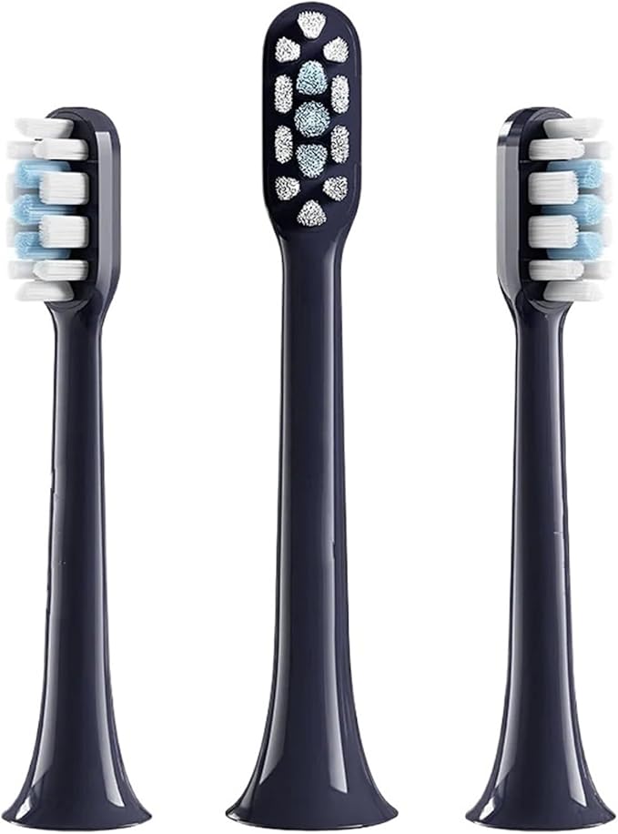 Compatible for Xiaomi T301/T302 Sonic Smart Electric Toothbrush Heads Tooth Brush Replacement Head Tool for T301 T302 Soft(Black)
