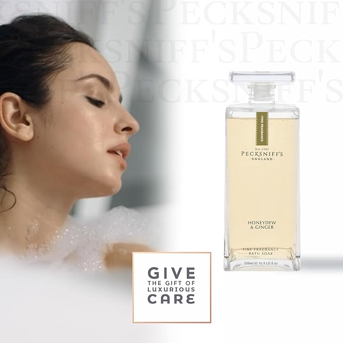 Pecksniffs Prestige 500ml Bath Soak Decanter Honeydew &amp Ginger