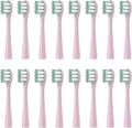 16pcs Replacement Toothbrush HeadsCompatible for D1/D2/D3 Soft Bristles Cleaning Brush Head(16pcs Pink)