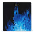 Blue Flame Bathroom Scale Automatic Power On/Off Body Scales LCD Backlight Display Square Digital Scale Rounded Corners Bathroom Scales for Home Bedrooms