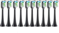 ForCompatible for Xiaomi SOOCAS X3 X5 X3U X1 V1 V2 Clean Brush Heads Replacement Head Bristle Sonic Electric Nozzles with Anti-dust Cap(10 Black)