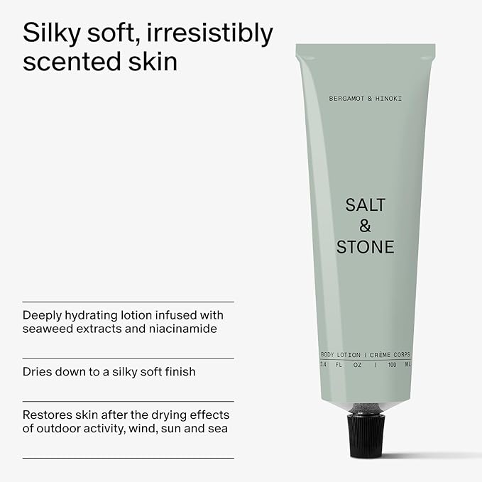 Salt &amp Stone Hydrating Gel Body Wash + Body Lotion | Bergamot &amp Hinoki