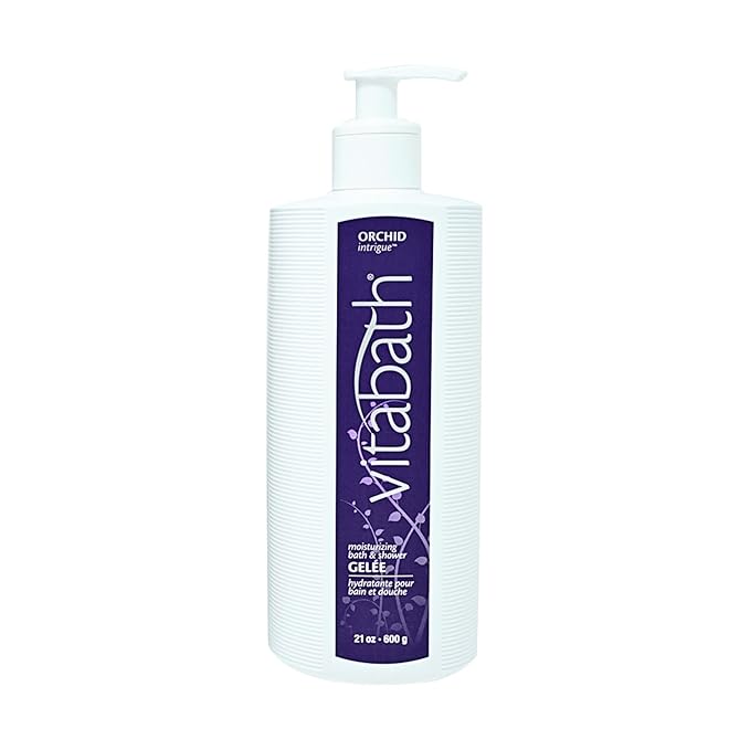 Vitabath Orchid Intrigue Moisturizing Bath &amp Shower Gel Wash Alluring Botanical Skin-Softening Hydrating &amp Soothing Skincare Body Cleanser &amp Foaming Gelee Bath - Cruelty-Free - 21 oz