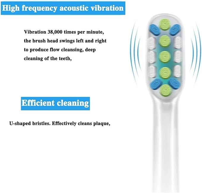 Compatible for V1 V2 X3 X3U X5 D3 Electric Toothbrush Heads(12white)