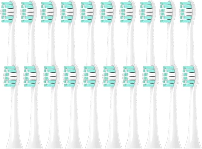 4/8/12/16PCS Compatible for HX6982 Replacement Toothbrush Heads Sonic Electric Vacuum DuPon Soft Bristle Brush(PHILIPS-20pcs)