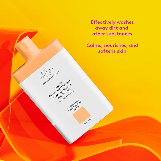 Drunk Elephant Kamili Cream Body Cleanser - 240 ml/8 fl oz - Sulfate-Free Body Wash - Clean Clinical Skincare - Cruelty-Free - Free of Essential Oils Silicones and SLS