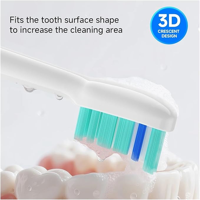 Replacement Toothbrush Heads Compatible for 4100 6500 6100 7500 5300 110016Pcs(Purple)