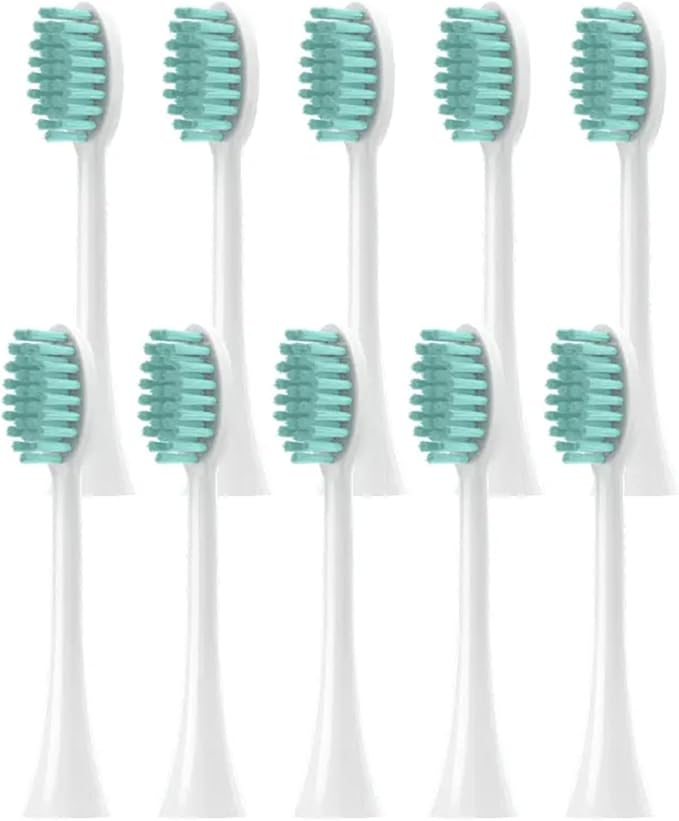 Replacement Toothbrush HeadCompatible for Philips HX2033/HX2421/ HX2431/HX2451/HX2461/HX2471/HX2023 with Cover Brush(10Pcs Yellow)