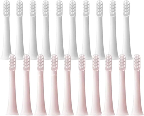 10PCS Compatible for MIJIA T100 Replacement Brush Heads Sonic Toothbrush Vacuum Soft Bristle Suitable Nozzles(10White)