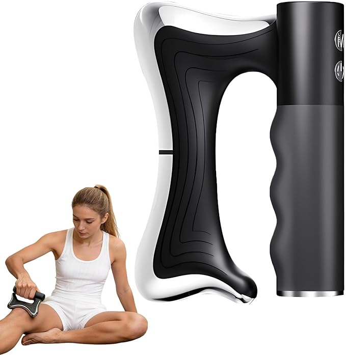 Heated Muscle Scraping ToolElectric Fascia Knife Massager Heating and VibrationSoothesilk Sculptwave Full Body Contouring DeviceMuscle Relief Better Circulation(Black)