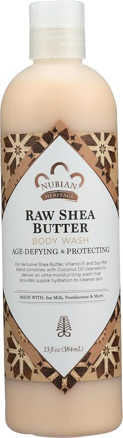Nubian Heritage Raw Shea Butter Body Wash Age-Defying &amp Protecting 13 Oz (Pack of 3)