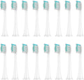 Sensitive Soft BristleCompatible for Phili Care Replacement Toothbrush Heads HX6053/64 Gentle Yet Effective Cleaning(16pcs White)