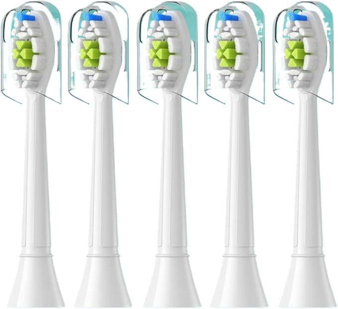 Compatible for 5-20pcs Replacement Toothbrush Heads Compatible with Electric Brush Head 1100 2100 4100 4300 5100 5300 6100 Independent Package(5pcs White)