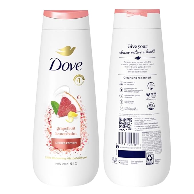 Dove Limited Edition Renewing MicroMoisture Body Wash | Summer Scents (Grapefruit + Lemon Balm)