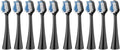 Replacement Toothbrush Heads 10 Pcs BrushCompatible with Waterpik 5.0/9.0 (WP-861/CC-01)(10 Black)