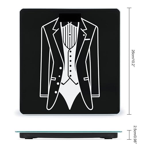 Men's Smart Scale for Body Weight Digital Bathroom Weighing Scale Automatic Switch Energy Saving Scale Funny Tuxedo