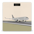 Airplane on Airport Weight Scale Cute Bathroom Scale for Body Highly Accurate Digital Weighing Machine for People Compact LCD Display Scales with Sturdy Toughened Glass Scales