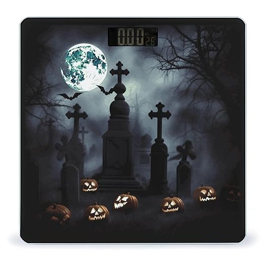 Gothic Happy Halloween Smart Scale for Body Weight Accurate Bathroom Scale with LED Display Digital Weight Scales Weighing Machine High Precision Scales for Bath Home