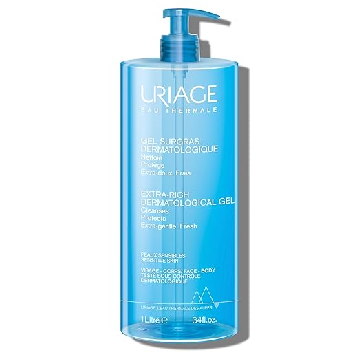 Uriage Extra-rich Dermatological Face &amp Body Wash for Sensitive Skin Preserves the Hydrolipidic Film of the Skin Fresh Foaming Body Cleanser Paraben &amp Soap-Free Physiological pH