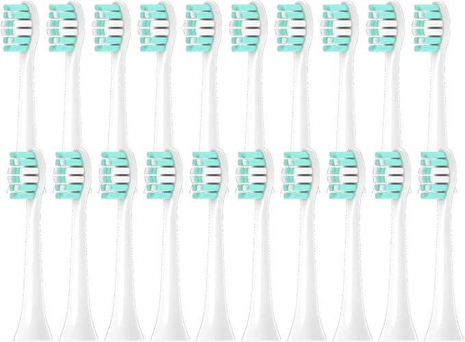 12/16/20/30PCSCompatible For PhilipsHX6064 Replacement Toothbrush Heads Sonic Electric Vacuum DuPon Toothbrush Soft Bristle Brush Heads(20pcs)