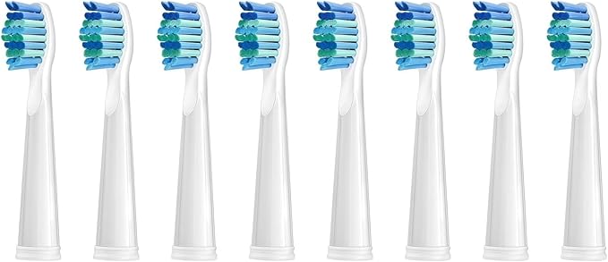 Replacement Toothbrush Heads Compatible with COSOUL Electric Toothbrush Soft Bristle Nozzles Deeply Clean(8PCS White)
