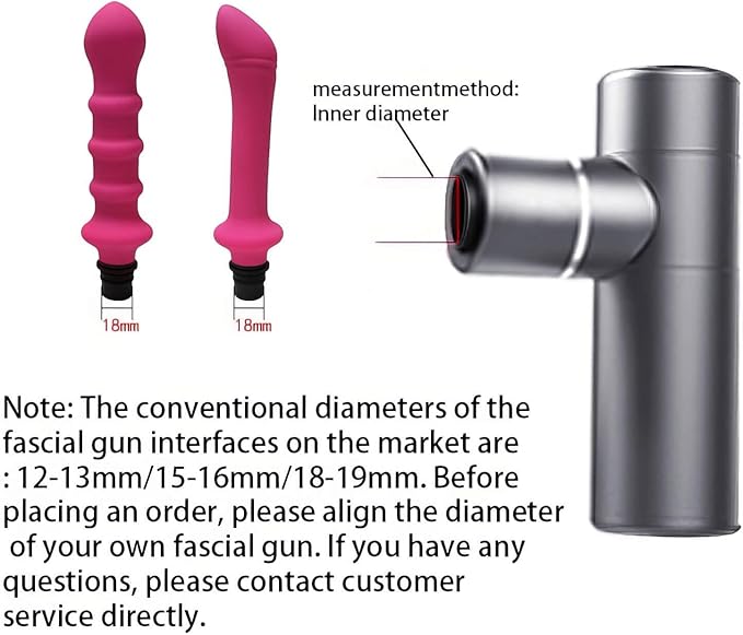 Massage Gun AttachmentsSilicone Massage Gun HeadsDeep Tissue Percussion Trigger Point Massage Replacement Head Plug and Play Comfort Tools (Color : B Size : 18MM-19MM)