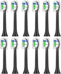 4/8/12/16 Pcs Replacement Toothbrush Heads Compatible for PhilipsSonicare Electric Toothbrush Refills for 1100 2100 4100 5100(12pcs Black)