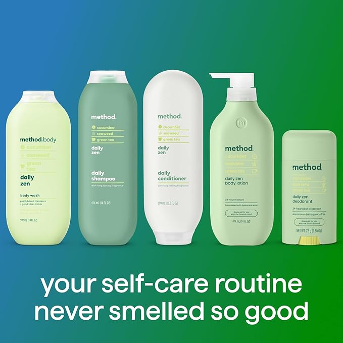 Method Body Wash Daily Zen Paraben and Phthalate Free 18 oz (Pack of 6)
