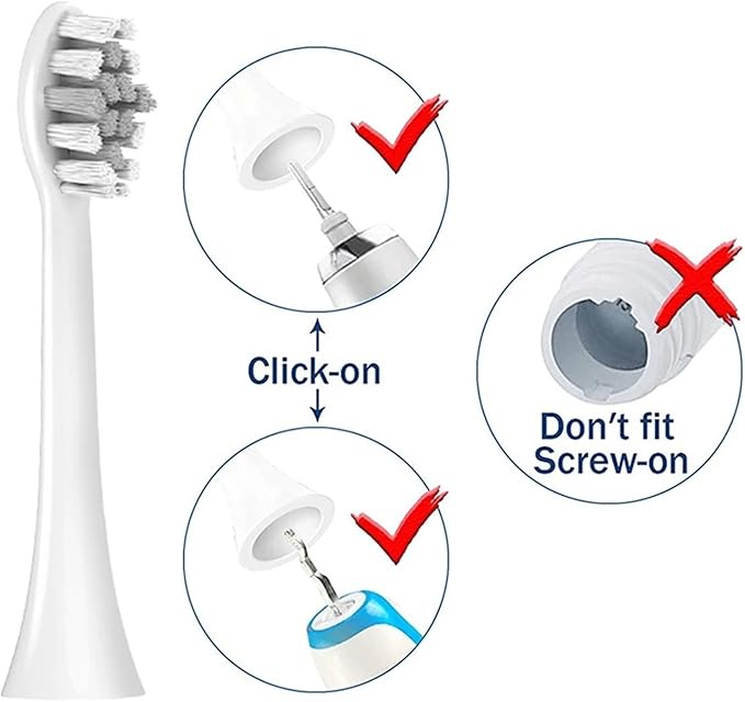 16pcs Electric Toothbrush Replacement Brush HeadsCompatible for 1100 2100 4100 4300 5100 5300 6100 6500(White)