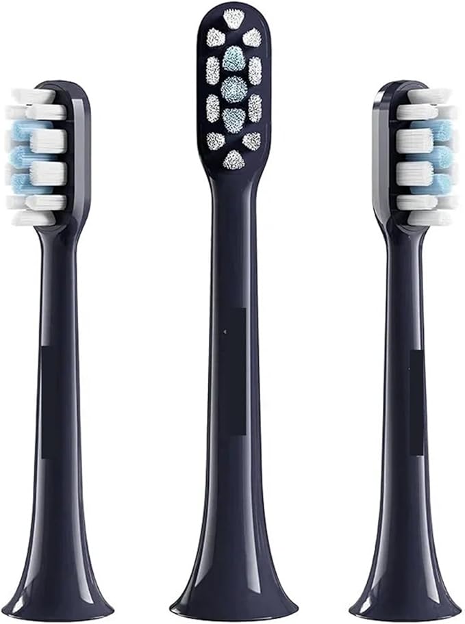 T301/T302 Sonic Electric Toothbrush Head 3/6pcs Soft Compatible for T301 Brush Teeth Nozzles(3PCS Blue)