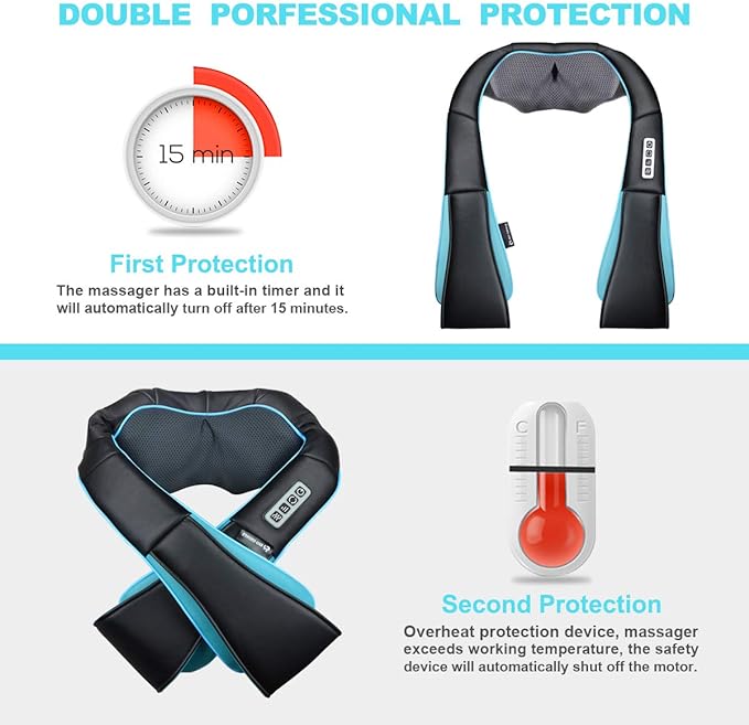 Mo Cuishle Shiatsu Neck Massager for Pain Relief – Deep Kneading Back Shoulder Massage with Heat – Ideal for Valentine’s Day Christmas Mother's Day Father's Day Gifts for Men Women Mom Dad Her Him