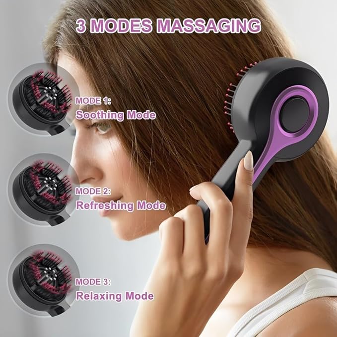 Electric Hair Massager Comb Multi-Function Scalp Massager Brush for Hairs Care 3 in 1 Scalp Massager for Hair Care Hair Growth CombIPX7 WaterproofPortable for Home &amp Travel