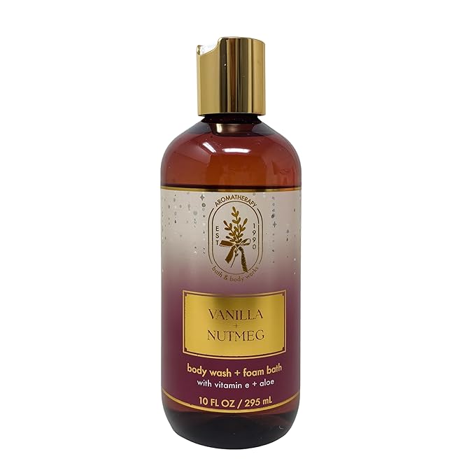Bath &amp Body Works Aromatherapy Vanilla Nutmeg - Ultimate Hydration Body Cream Body Wash + Foam Bath with a Natural Oats Soap