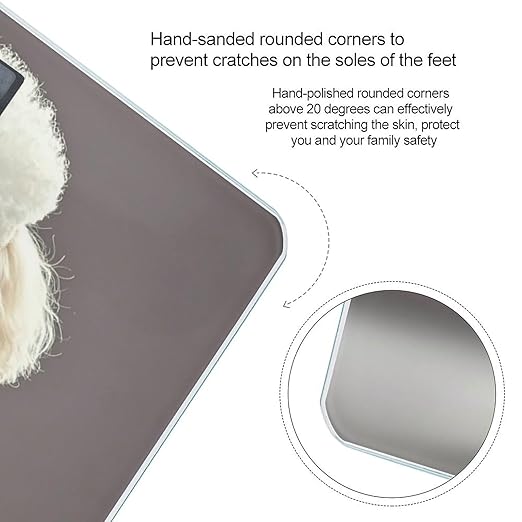 Poodle Scale for Body Weight Digital Bathroom Scale Toughened Glass High Precision Scales for Body Weight with Large LCD Backlight Display Weight Scales