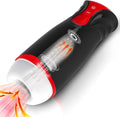 Male Masterburbatar Hands Free with 10 Vibration Sucking Massagers Modes Automatic Male Mastusbafor Tight Sleeve Hoodies Pocket Puzzy Silicone Electric Massager Machine PWO1103 (red)