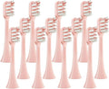 Compatible for SOOCAS 12PCS Replacement Toothbrush Heads - X3/X3U/X5 Sonic Toothbrush Soft Bristle(12pcs Pink)