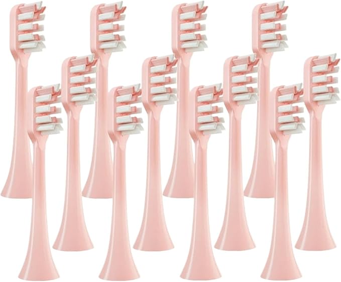 Compatible for SOOCAS 12PCS Replacement Toothbrush Heads - X3/X3U/X5 Sonic Toothbrush Soft Bristle(12pcs Pink)
