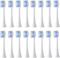 16pcs Replacement Toothbrush HeadCompatible for BOMIDI TX5 Electric Soft Bristles Nozzles(16PCS White)