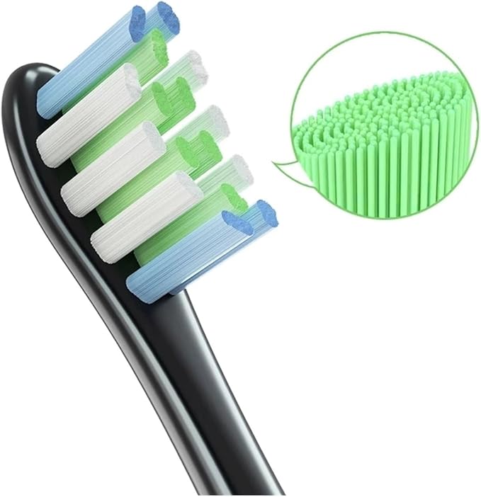 12PCS Replacement Tooth Brush Heads Compatible for X/X PRO/ Z1/ F1/ One/Air 2 /SE Sonic Soft Electric Toothbrush Cleaning(6 Black 6 Pink)