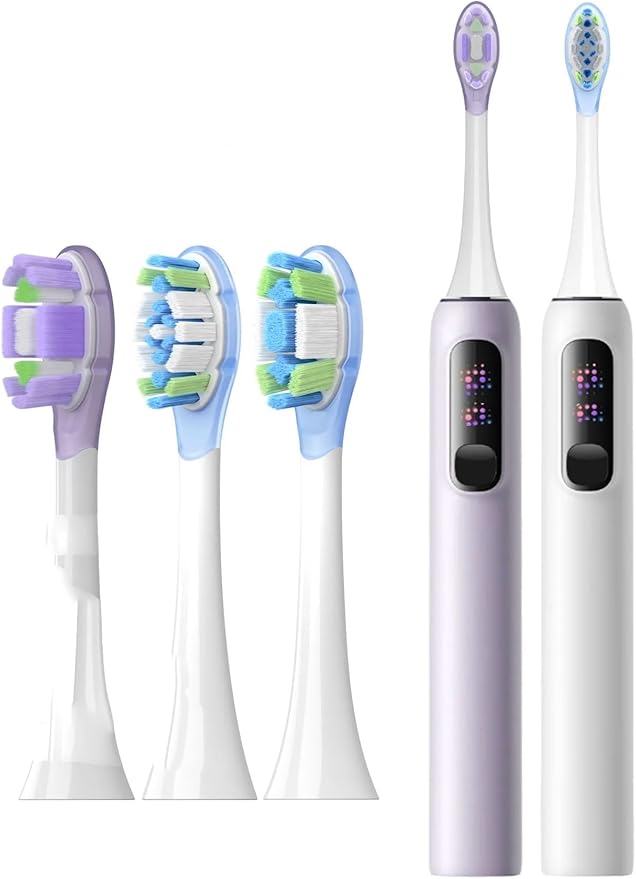 4PCS Compatible for Replacement Brush Heads for Xiaomi Oscillation Electric Toothbrush Pro Mijia MES610 MES609 Head Soft Bristle(Green)
