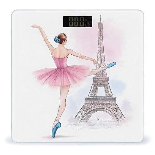 Energy Saving Scale Bathroom Weighing Scale Smart Scale for Body Weight Digital Ballet Dancer Ballerina Eiffel Tower