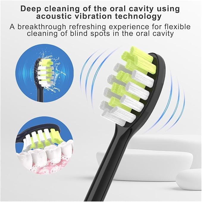 8pcsCompatible for One Series Toothbrush Heads HY1100 HY1200 Replacement Tooth Brush Bristles