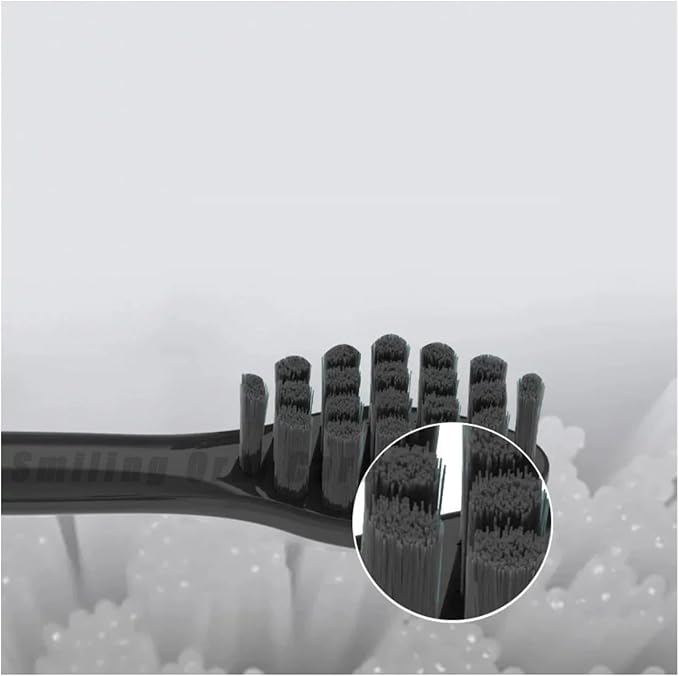 Compatible for Sonicool Electric Toothbrush Head 051B Cleaning Replacement Bristle Brush Heads Nozzles(8PCS Black)