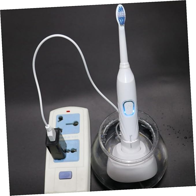SUPVOX Electric Toothbrush USB Charging Vibration Sonic Bristle Toothbrush Set for Home Use Waterproof White