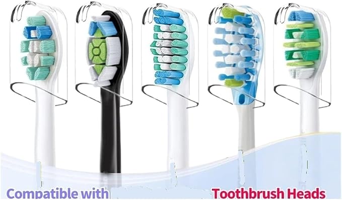 Compatible For6 Pcs Reusable Toothbrush Head Covers Compatible with Philips Sonicare Electric Heads for Storage in Home and Travel