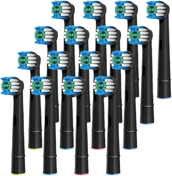 Replacement Toothbrush Heads Compatible ForOral B Compatible For Braun Professional Electric Brush Heads 1000 1500 3000 6000 7000 7500 8000(4 W heads and 2 caps)