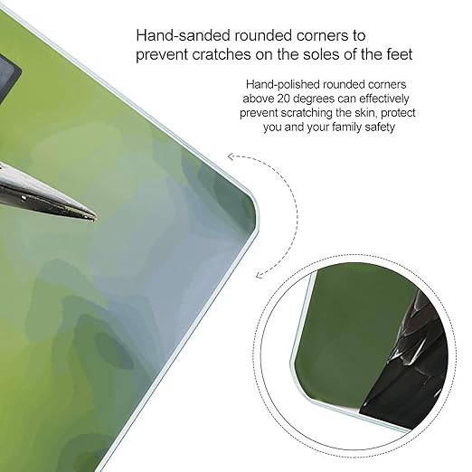 Cute Pileated Woodpecker Scale for Body Weight Accurate Digital Bathroom Scale Toughened Glass High Precision Scales Smart Weight Scales with Large LCD Backlight Display Weighing Machine