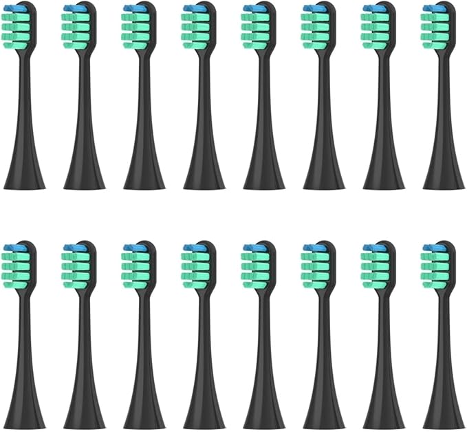 Replacement Toothbrush HeadsCompatible for EW-DC01/DC12/PDL54/PDP51/EW1031/DE92/WEW0980/DL40/DL75/DL82 Electric(32pcs Black)