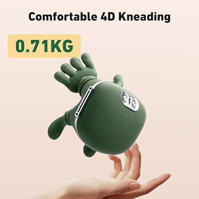 Deep Tissue Shiatsu Neck Massager with Heat 4D Kneading Electric Massager for Neck Shoulders Foot &amp Back Cordless Portable Masajeador de Espalda y Cuello for Home Office Travel